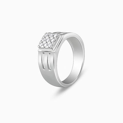 Silver Matrix Ring For Him