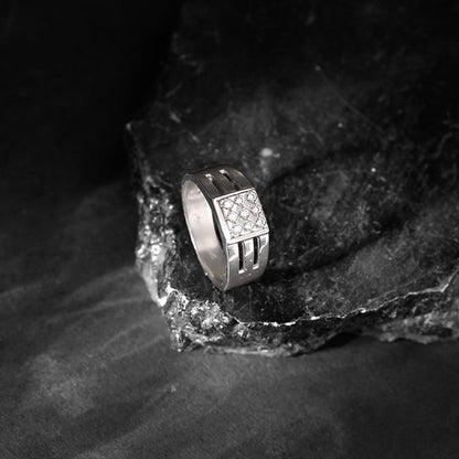 Silver Matrix Ring For Him