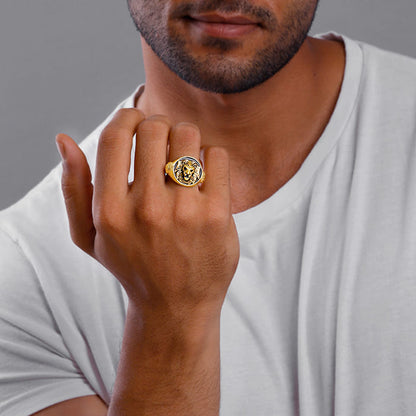 Golden Roar Of Lion Ring For Him