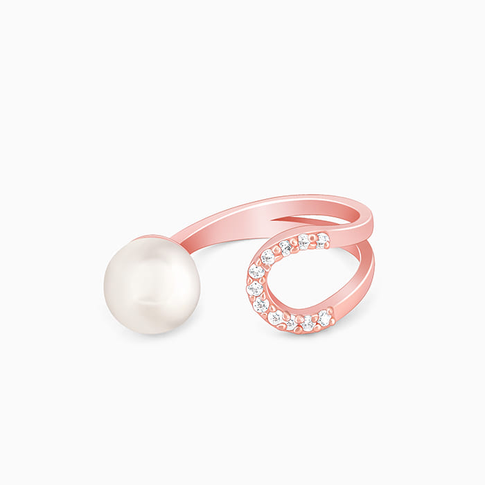 Rose Gold Mesmerising Pearl Ring