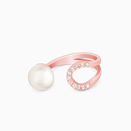 Rose Gold Mesmerising Pearl Ring