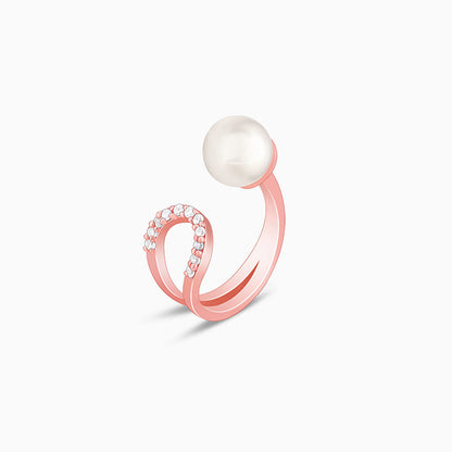 Rose Gold Mesmerising Pearl Ring