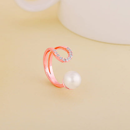 Rose Gold Mesmerising Pearl Ring