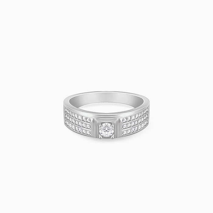 Silver Multistrand Ring For Him