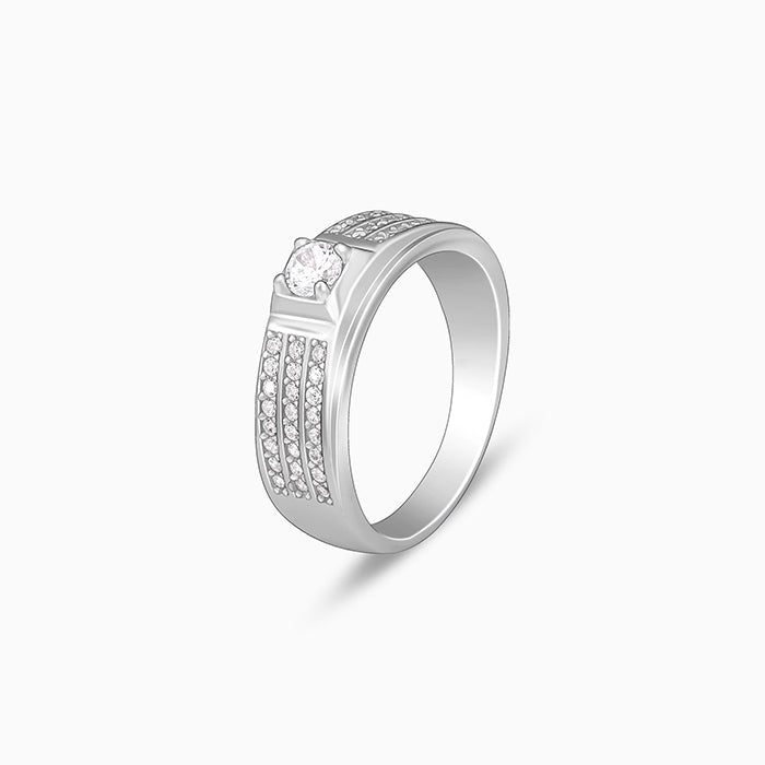 Silver Multistrand Ring For Him