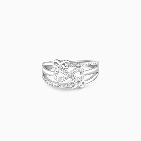 Silver Triple Infinity Ring