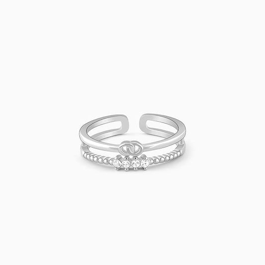 Silver Interlocked Ring