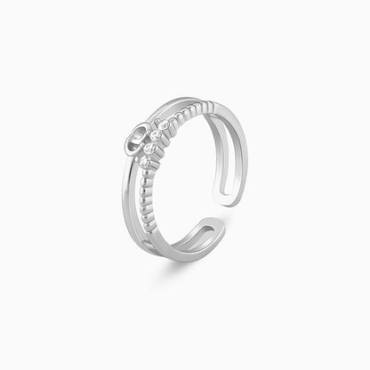 Silver Interlocked Ring
