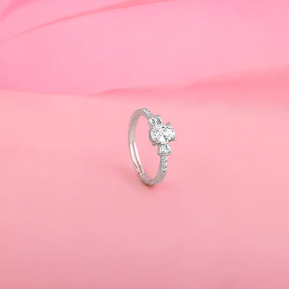 Silver Winged Oval Ring