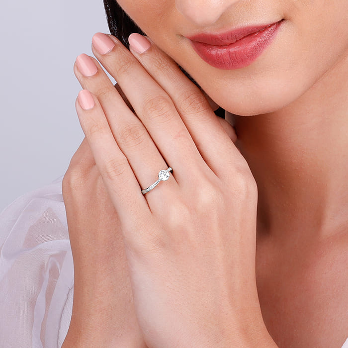 Silver Waver Glam Ring