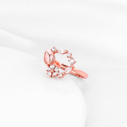 Rose Gold Drop Wreath Ring