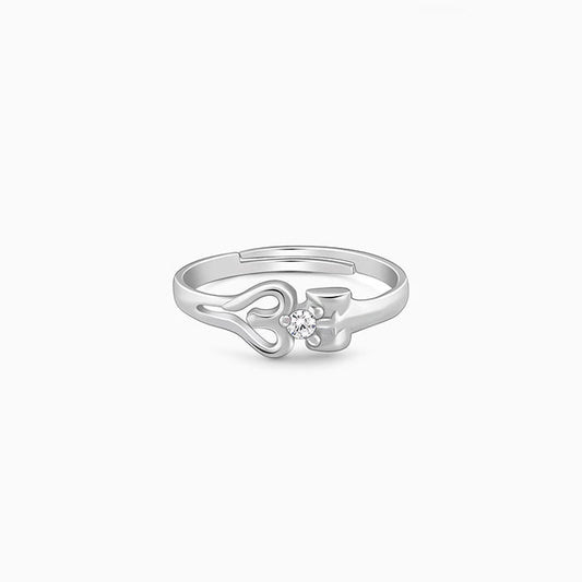 Silver Om Shiva Ring for Him