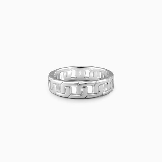 Silver Classic Linking Ring For Him