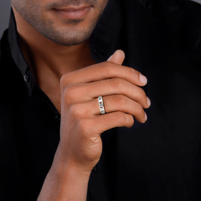 Silver Classic Linking Ring For Him