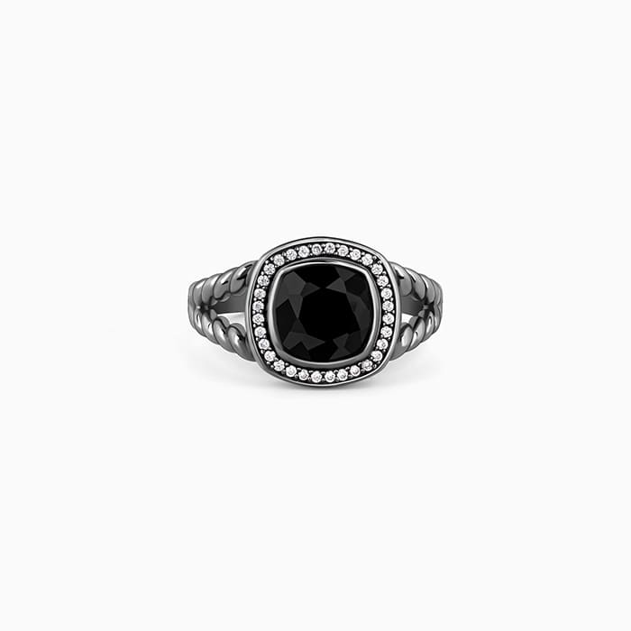 Black Rhodium Bold Fashion Ring For Him