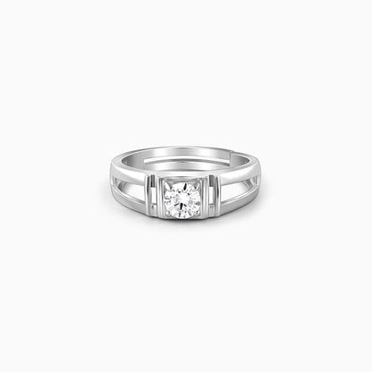 Silver Rock-Solid Men's Ring