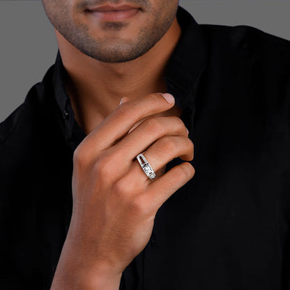 Silver Rock-Solid Men's Ring