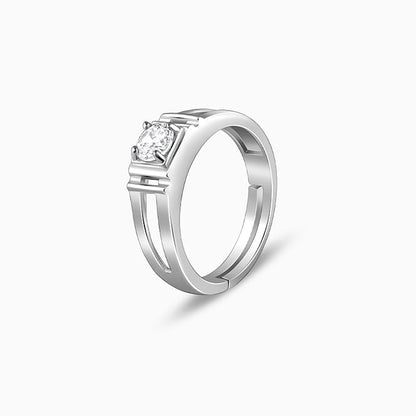 Silver Rock-Solid Men's Ring