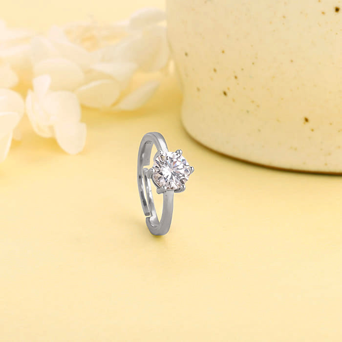 Silver Zircon Vintage Ring