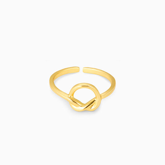 Golden Knotty Love Ring