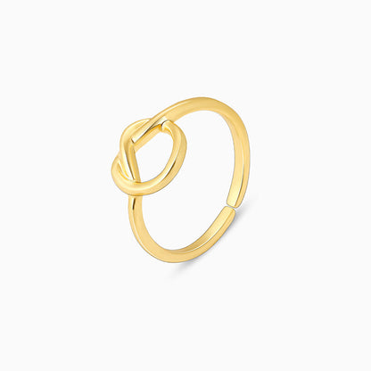 Golden Knotty Love Ring