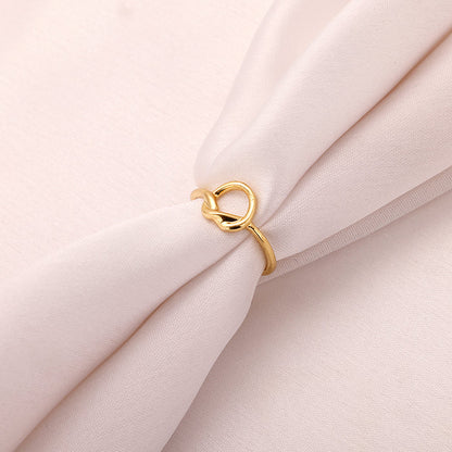Golden Knotty Love Ring