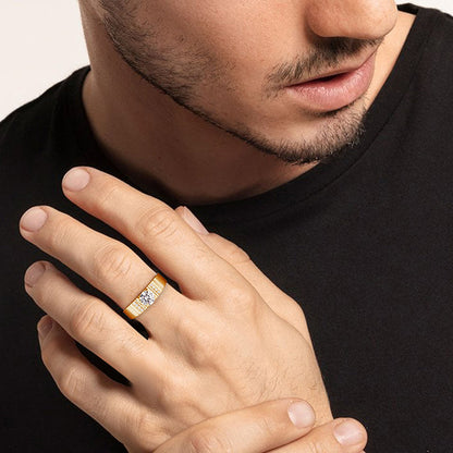 Golden Parallel Universe Ring For Him