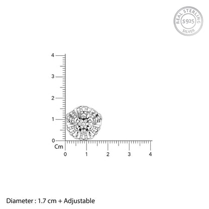 Anushka Sharma Silver Floral Grandeur Ring