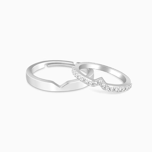 Silver Cupid Arrow Couple Bands