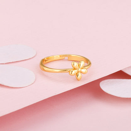 Golden Small Flower Ring