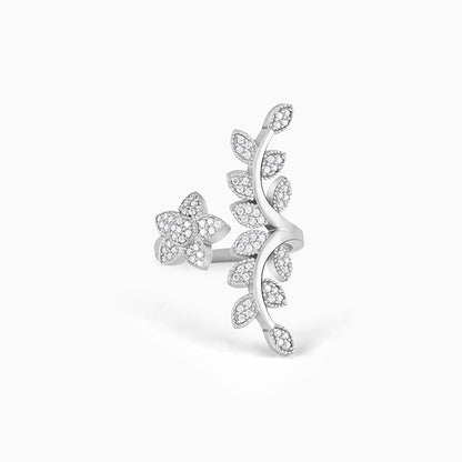 Silver Leaf Statement Ring