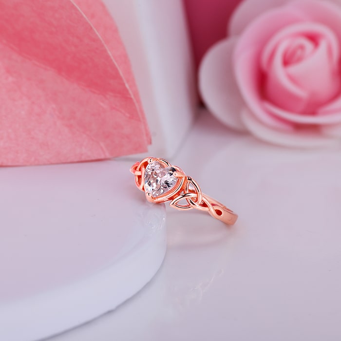 Rose Gold I Promise My Heart Ring