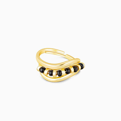 Golden Waves of Love Mangalsutra Ring