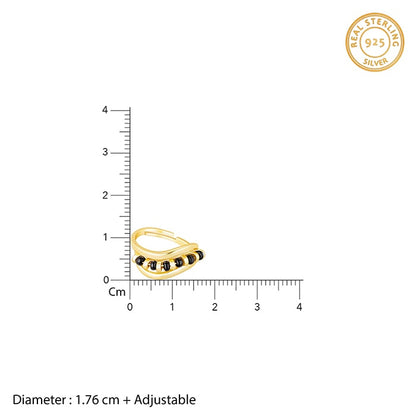 Golden Waves of Love Mangalsutra Ring