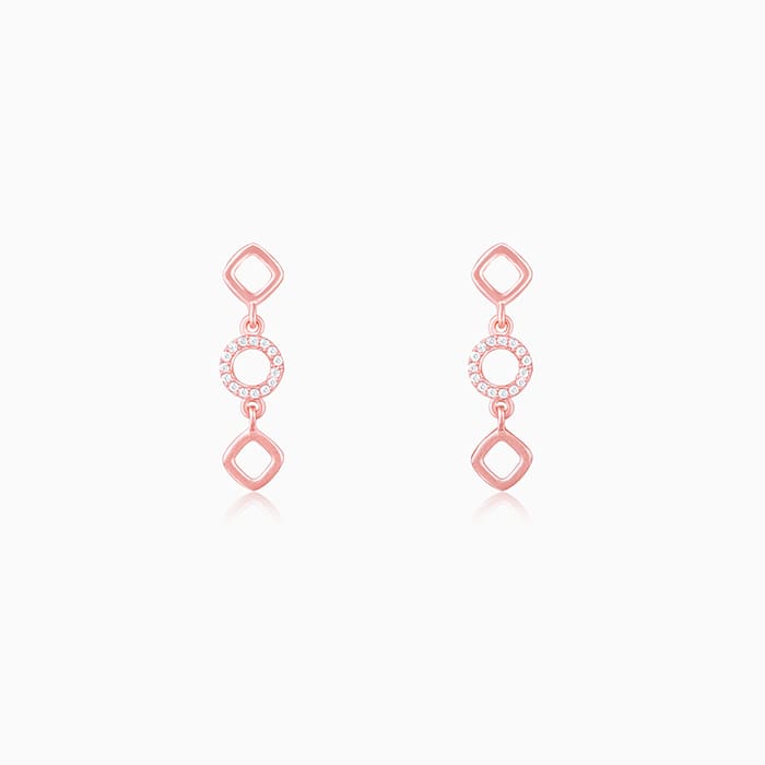 Rose Gold Glossy Splendor Earrings