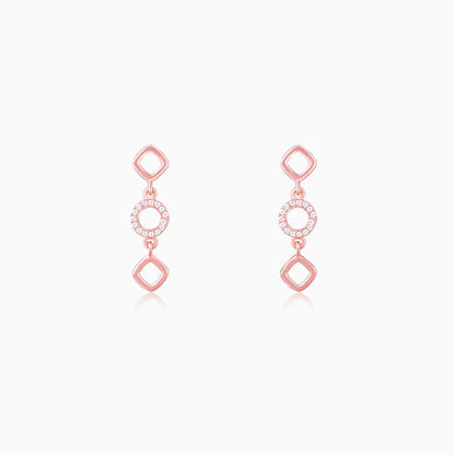 Rose Gold Glossy Splendor Earrings