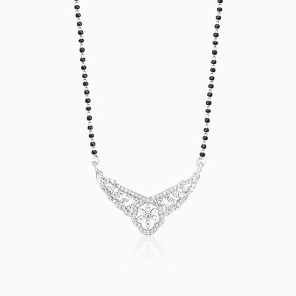 Silver Fresh Flower Mangalsutra