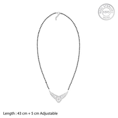 Silver Fresh Flower Mangalsutra