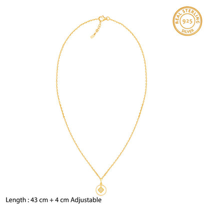 Golden Star Halo Signature Pendant with Link Chain