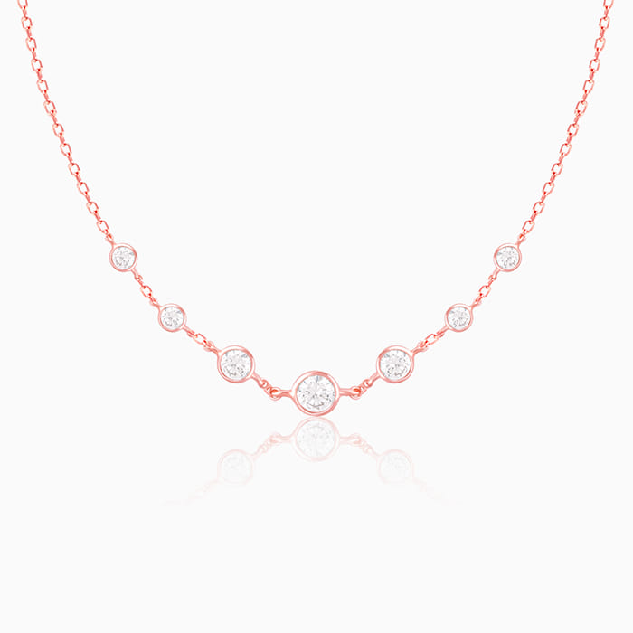 Rose Gold Stoned Necklace