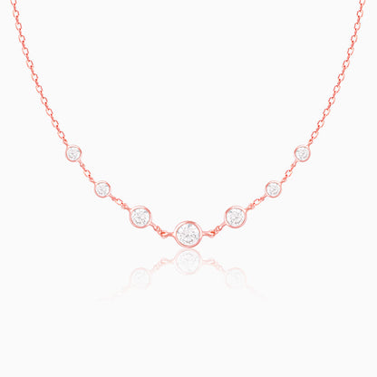 Rose Gold Stoned Necklace