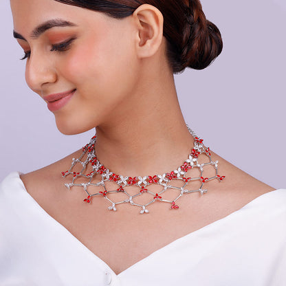Silver Criss Cross Love Necklace
