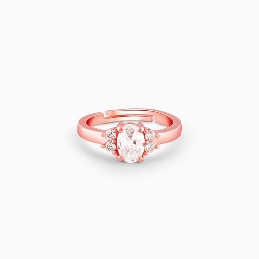 Rose Gold Oval Elegance Ring