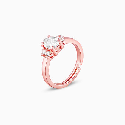 Rose Gold Oval Elegance Ring