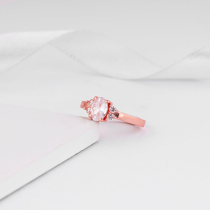 Rose Gold Oval Elegance Ring