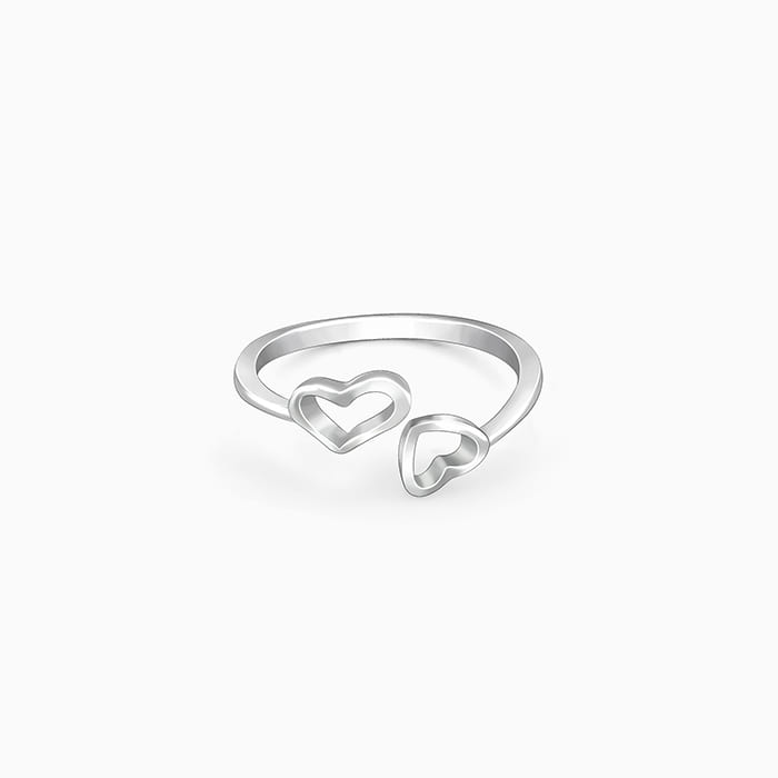 Silver Heart & Soul Ring