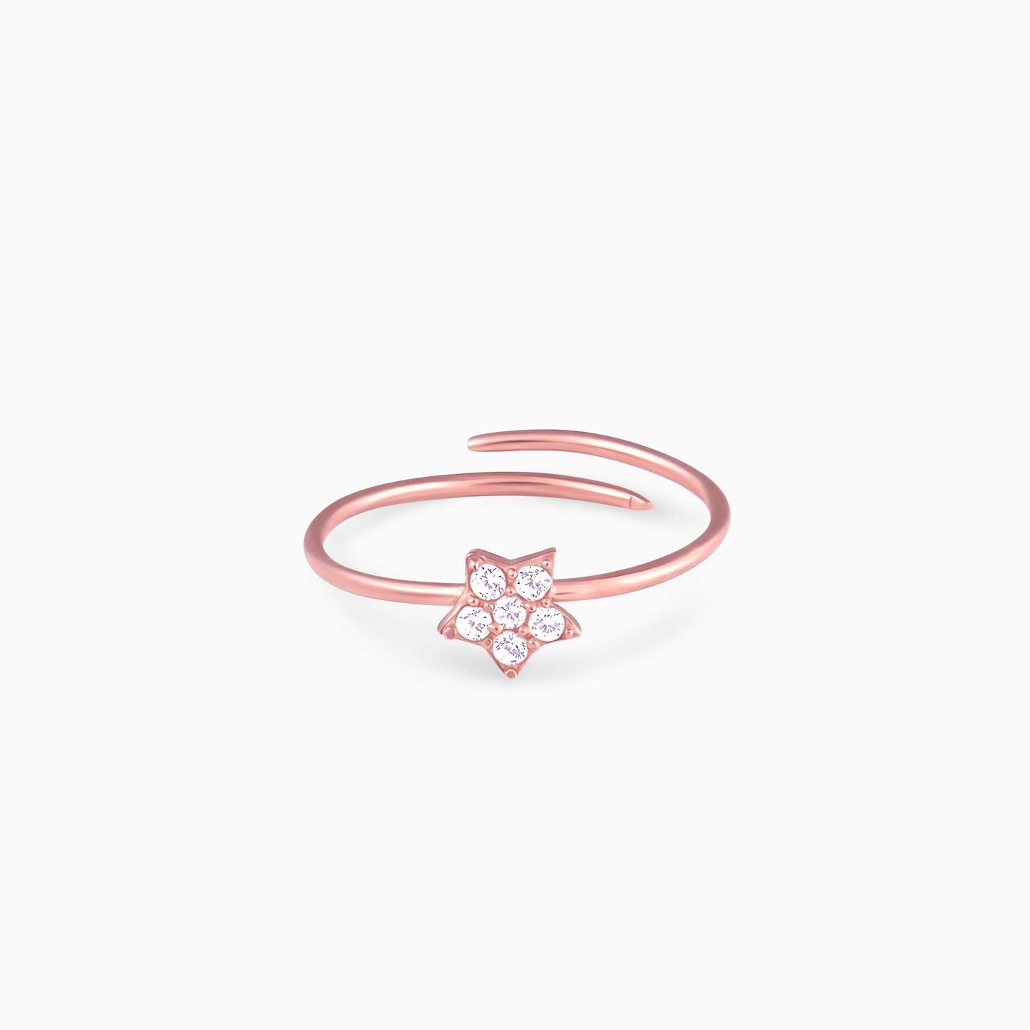 Rose Gold Star Constellation Ring