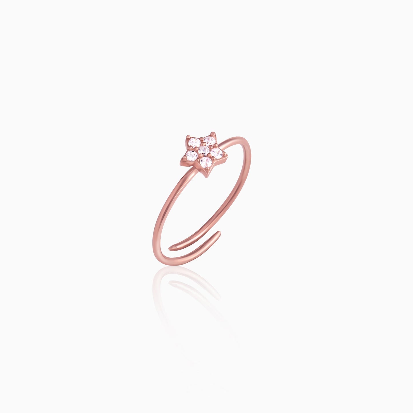 Rose Gold Star Constellation Ring