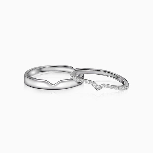 Silver Cupid Arrow Couple Bands