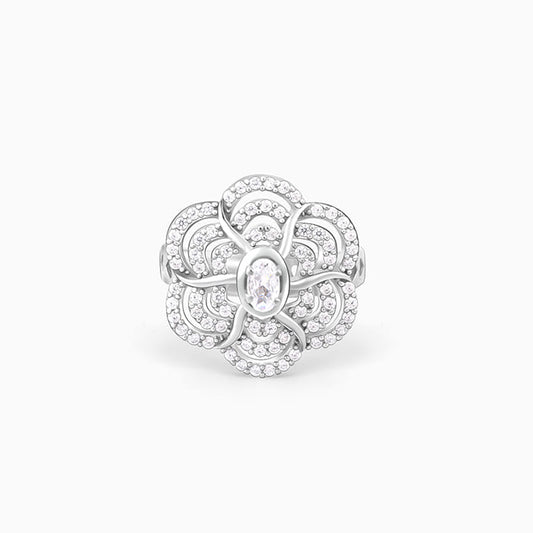 Silver Cheerful Daisy Ring